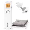 Duronic Ear and Forehead 3 in 1 Thermometer IRT3W Non-Contact Digital Infrared Medical Thermometer for Baby Child & Adult, Easy Operation, Instant Accurate Results, Grey Pouch Included view 1