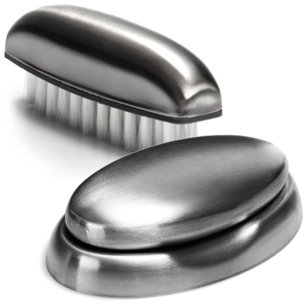 COM-FOUR 3-piece set, hand washing brush, anti-odor soap with storage