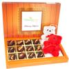 Ghasitaram Gifts Valentines Gift for Girlfriend/Boyfriend/Husband and Wife - Valentine Sweets Premium Dates with Walnuts and 2 Teddies view 1