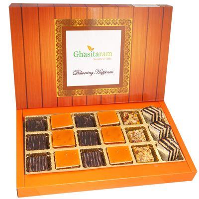 Ghasitaram Gifts Valentines Gift for Girlfriend/Boyfriend/Husband and Wife - Valentine Sweets Sweetheart Special Delights Box 18 pcs