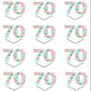 12 edible 70th Birthday Blue and Pink party cake decorations Standing Cupcake Cake Toppers Wafer Rice Card view 1