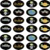 cdb 24 Aliens kids childrens party decorations Iced Cake Toppers Icing Cupcake Topper Edible Fairy Cake Bun Frosting Round view 1