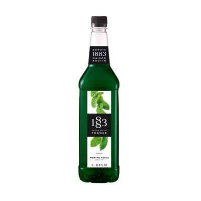 1883 Maison Routin Premium Green Mint Syrup for Cocktails & Mocktails PET 1L
