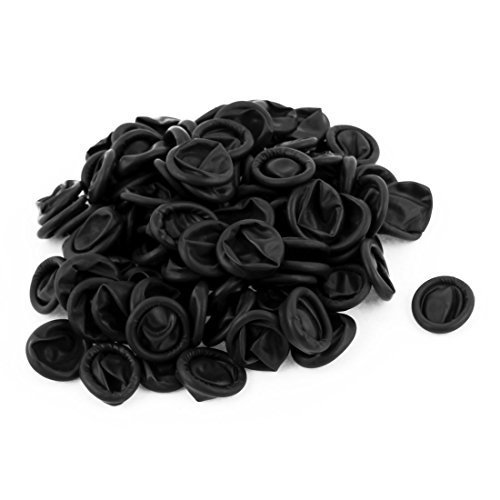 100 Pcs Industrial Anti Static Conductive Rubber Latex Finger Disposable Beds Black