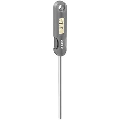 reer FoodTemp Digital Bottle Thermometer - Reliably Measures The Temperature of Bottles, Grey, Pack of 1