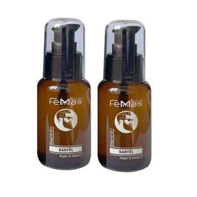 FemMas Argan & Keratin Beard Oil 100 ml Pack of 2