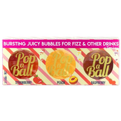 Popaball Bursting Bubbles for Prosecco 3 x 60 Grams | Prosecco, Gin, Mocktail & Cocktail Making Gifts | Gift Set Ideas for Her, Hampers & Hen Parties