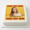 7.5,7,6,5,4 Inch Pre Cut Multi Size Square Personalised Photo/Your Logo Cake Topper Edible Fondant Icing Sheet Cake Topper view 2