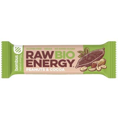 RAW Energy BIO bar Peanut Cocoa (Gluten-Free) 50 g Bombus