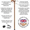 Asterom Walking Cane - Handmade, Ergonomic, Wooden - Canes for Men & Women, Cool Walking Stick for Seniors (Caramel, 36 Inches) view 3