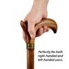 Asterom Walking Cane - Handmade, Ergonomic, Wooden - Canes for Men & Women, Cool Walking Stick for Seniors (Caramel, 36 Inches) view 4