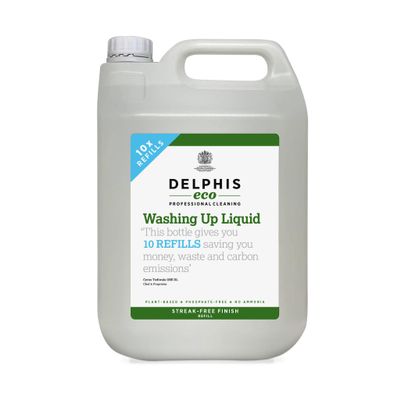 Delphis Eco Eco Washing Up Liquid 5L Concentrate Refill | Natural, Eco Friendly | Bulk Buy Refill