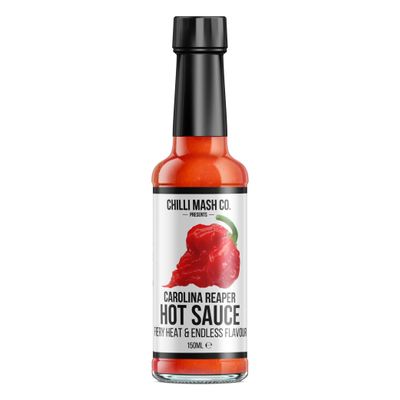 Carolina Reaper Hot Chilli Sauce 150ml - Chilli Mash Company - Vegan Citrus Hot Sauce Made with Mango, Passionfruit and the World's Hottest Chilli