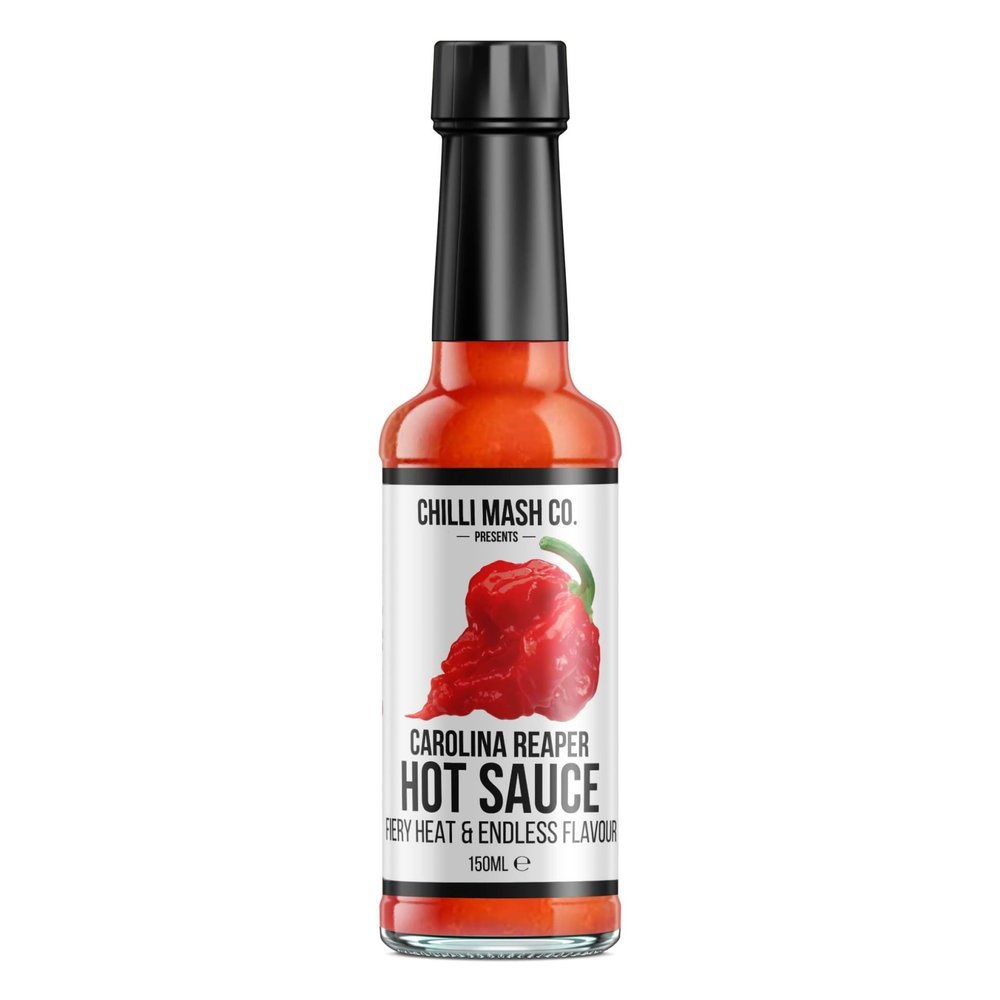 Carolina Reaper Hot Chilli Sauce 150ml - Chilli Mash Company - Vegan Citrus Hot Sauce Made with Mango, Passionfruit and the World's Hottest Chilli