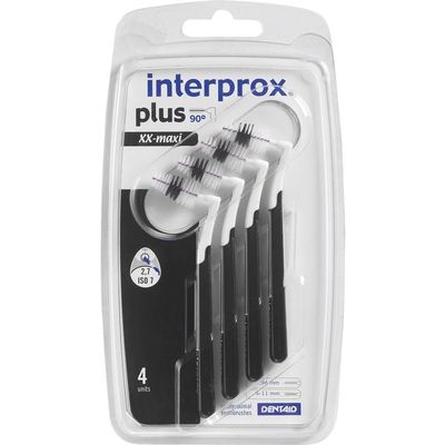 Interprox Plus XX-Maxi Spazzolino Interprossimale Colore Nero 4 Pezzi