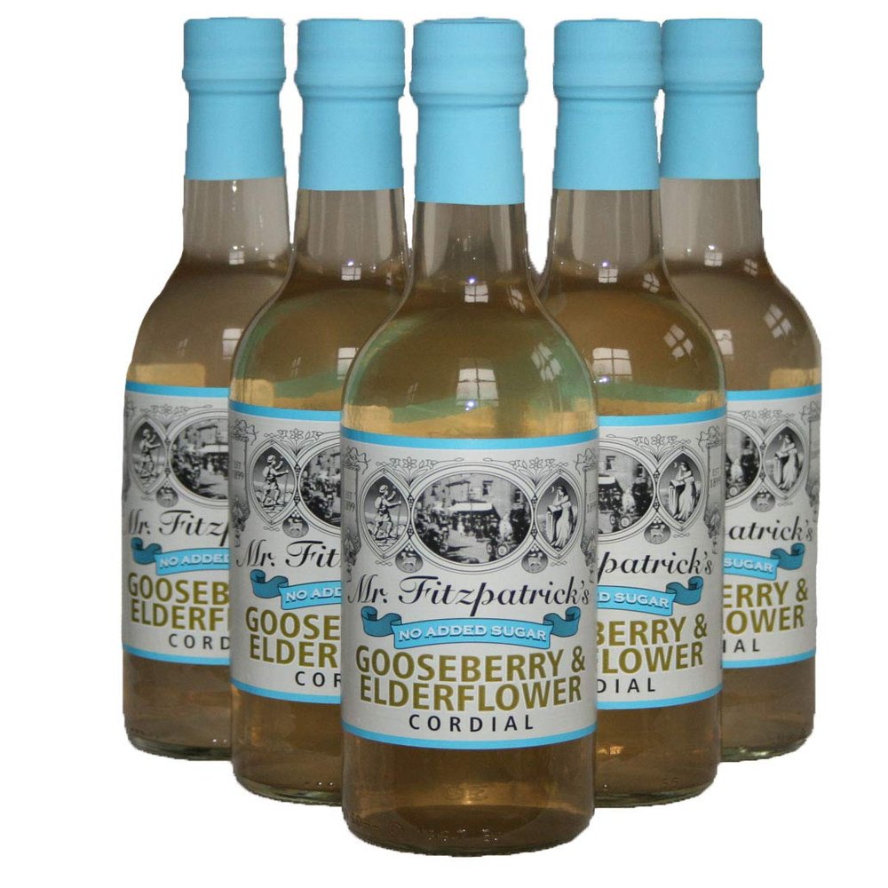 Mr Fitzpatrick's | NAS Gooseberry & Elderflower Cordial, 6 x 500ml Bottles