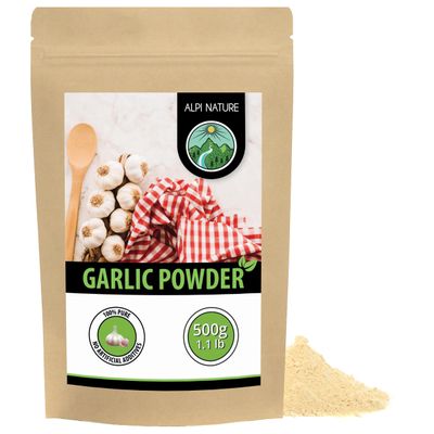Alpi Nature Garlic Powder 500g 1.1 lb, Ground Dehydrated Garlics, Garlic Powder for Cooking