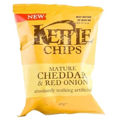 Kettle Chips | Mature Cheddar & Red Onion | 18 x 40g (UK)