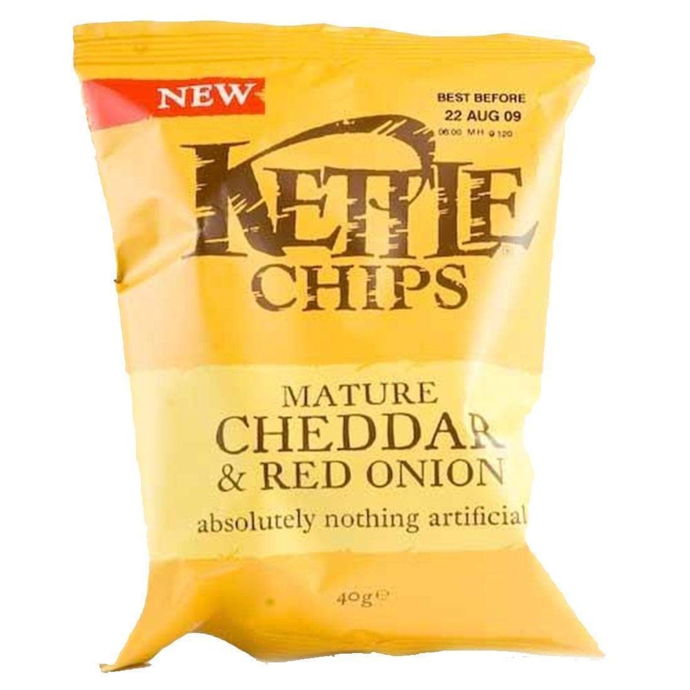 Kettle Chips | Mature Cheddar & Red Onion | 18 x 40g (UK)