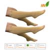 HealthyNees 2 Set Open Toe 20-30 mmHg Compression Leg Calf Swelling Zipper Sock (2 Pairs Beige, 3X-Large) view 2