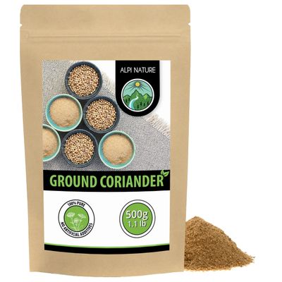 Alpi Nature Coriander Powder 500g 1.1 lb, Ground Seeds, Ground Coriander Seed Powder for Cooking