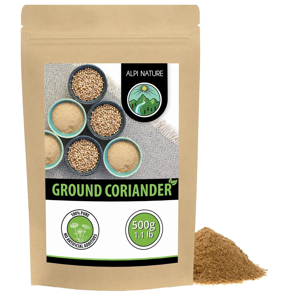 Alpi Nature Coriander Powder 500g 1.1 lb, Ground Seeds, Ground Coriander Seed Powder for Cooking
