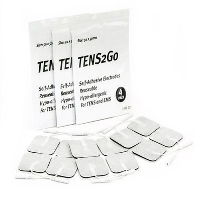 12 x TENS Machine Replacement Pads (3 Packs of 4), Back, Shoulder, Hip, Leg, Pain, (5x5cm), Body Clock TENS, Classic, 1st Choice, TPN 200, Boots, fits Most Machines