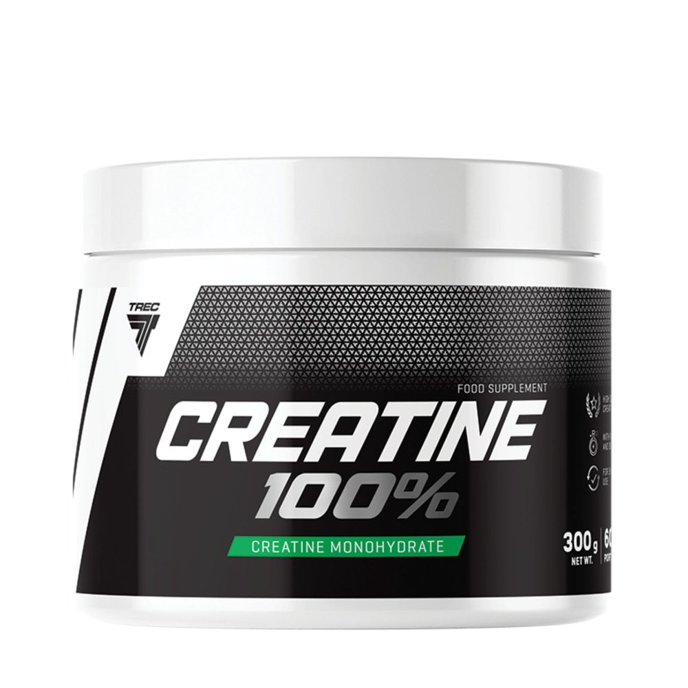 TREC Nutrition Creatine 100% 300g - Advanced Formula with Vitamin C & Sodium for Gym Recovery & Performance - Enhance Muscle Building and Strength Gains - 60 Servings