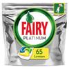 3 Packs Fairy Platinum Dishwasher Capsules Lemon 65 Per Pack (195 Tablets) view 2
