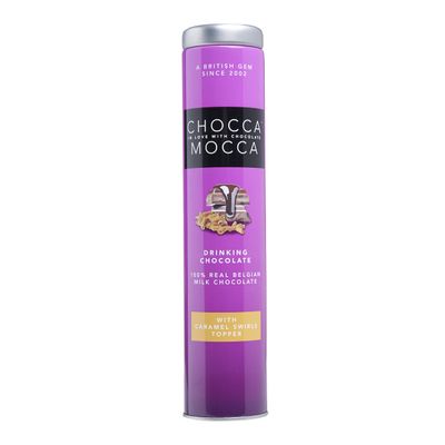 Chocca Mocca- Hot Chocolate Drink With Caramel Swirls Topper, 100% Real Belgian Milk Chocolate Drinking Chocolate 140g, Quality Smooth Hot Chocolate, Warming Treat, Great Gift