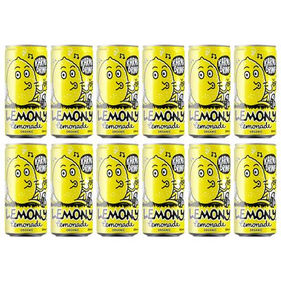 Karma Cola Organic Lemony Lemonade Fairtrade Fizzy Drink Cans 250ml (24 Pack)