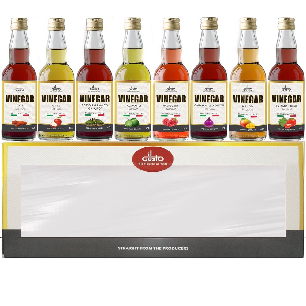 Balsamic Vinegar Gift Set | Premium Aged | Italy | Pack of 8 | 320ml