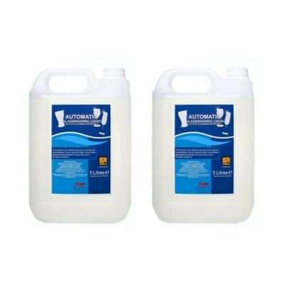 We Can Source It Ltd - 5L Automatic Glasswash Machine Liquid Cleaner  Non-Foaming, Streak-Free Professional Detergent for Bars, Restaurants & Cafs Glassware  Sparkling Finish  Pack of 2