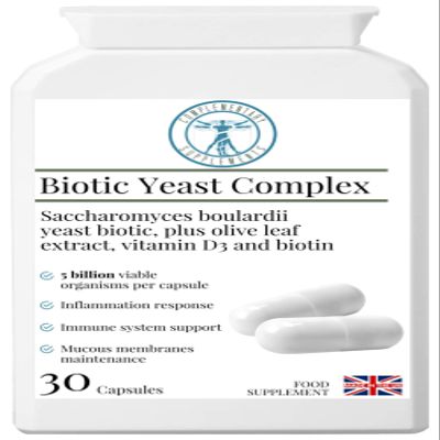 Complementary Supplements - Biotic Yeast Complex with Saccharomyces Boulardii - Probiotic Yeast Balance Formula - Immune System Support + Vitamin D, Olive Leaf Extract, Biotin - 30 Capsules