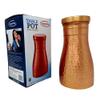 CopperKing Pure Copper Hammered Pitcher with Inbuilt Tumbler | Ayurvedic Solid Copper Water Bottle Drinking Jar with Glass | Best Use for Office, Bedroom, Dining Table Pot - 37oz / 1100 ML / 1.1 Liter view 1