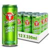 Carabao Energy Drink Green Apple, 12 x 330ml Cans Case, Low Calorie, Lower Sugar, Fizzy Fruit Flavour, Vegan, Gluten Free Drink. B Vitamins, Taurine, Caffeine with Zero Crash, Bulk Crates, Multipack view 1