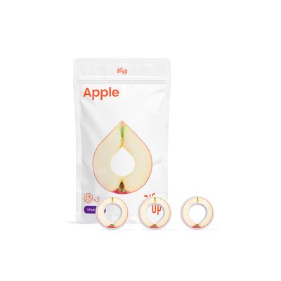 AIR UP Pods Pack of 3 Apple Flavour - Flavoured Drink, Fruity Flavouring Water - No Sugar No Calorie Drinking Bottle Only - Adequate for 15 L Still or Sparkling Water