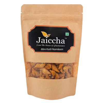 Jaiccha Ghasitaram Namkeen - Mini Katli Namkeen 200 GMS in Brown Paper Pouch