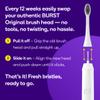 BURST Genuine Replacement Heads for Original Sonic Electric Toothbrush (White/3 Pack) | Ultra Soft Bristles for a Deep Clean | Stain & Plaque Removal view 4