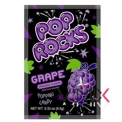 4 Packs of POP ROCKS Popping Candy 9.5 g (Grape)