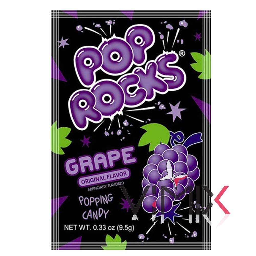 4 Packs of POP ROCKS Popping Candy 9.5 g (Grape)