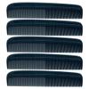 GBS (5 Pack) Pocket Comb Black Unbreakable 5" All Fine Pocket Hair Comb Beard & Mustache Combs for Men's Hair Beard Mustache and Sideburns Great for Travel' view 1