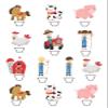 13 edible Farm Animals Standing kids childrens party decorations Cupcake Cake Toppers Wafer Rice Card view 2