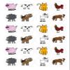 24 Farm animals kids childrens party decorations mixed Edible Iced/Icing Cupcake Topper Fairy Cake Bun Toppers Round view 1