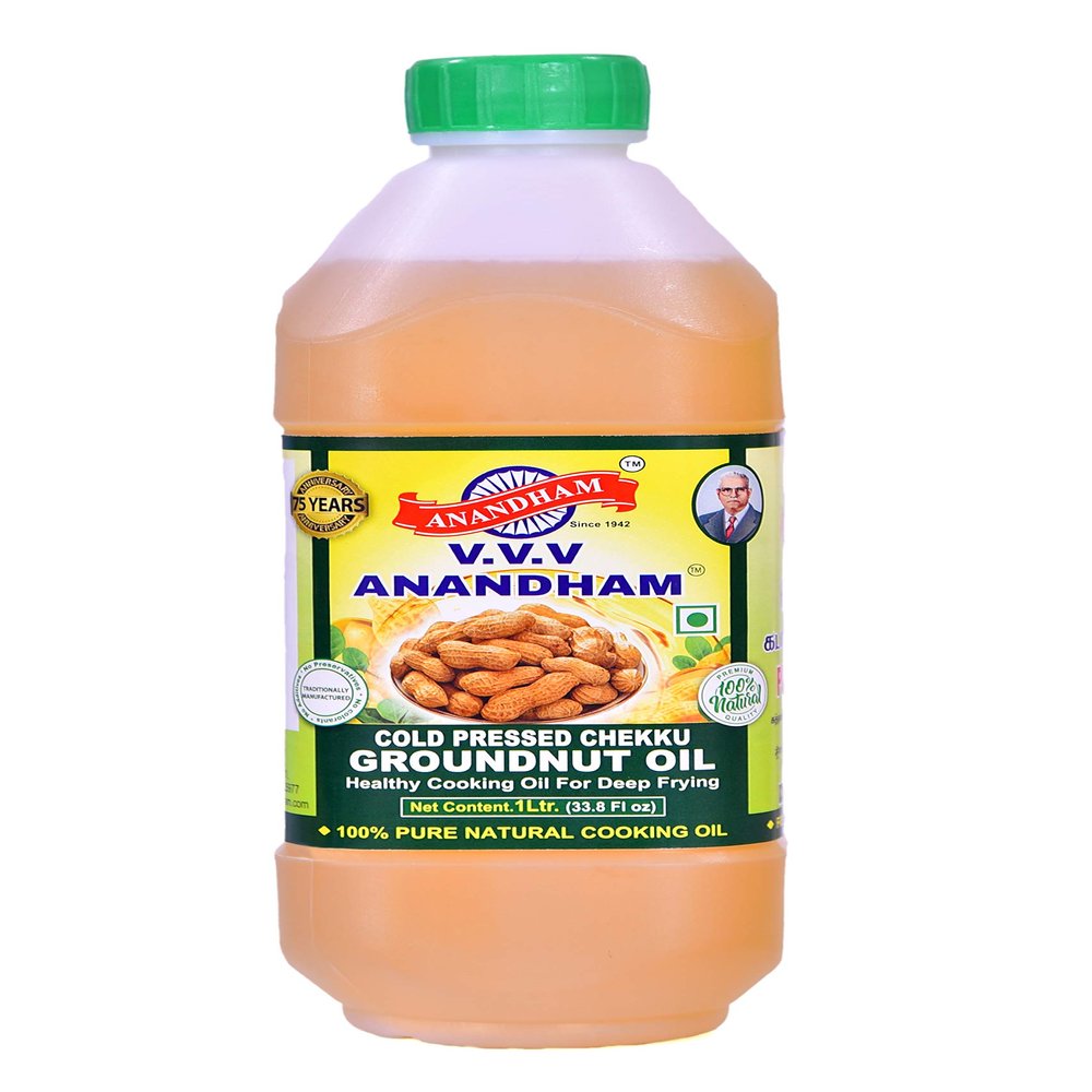 Anandham Cold Pressed Groundnut (Peanut) Oil 2L (2 x 1L)