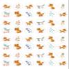 cdb 48 Foxes and flowers style edible party decorations on Iced Icing CupCake Toppers Cake frosting fondant view 1