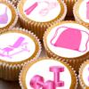 24 Gym Girls edible Iced Icing CupCake Toppers view 2