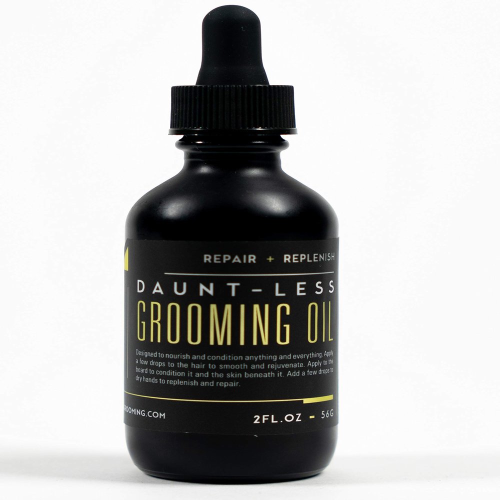 DAUNTLESS Modern Grooming Co. GROOMING OIL FEARLESS. hair tonics, beard oils, and hand lotion nourishment and repairing oil