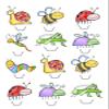 12 edible Insects Bugs kids childrens party decorations Standing Cupcake Cake Toppers Wafer Rice Card view 2