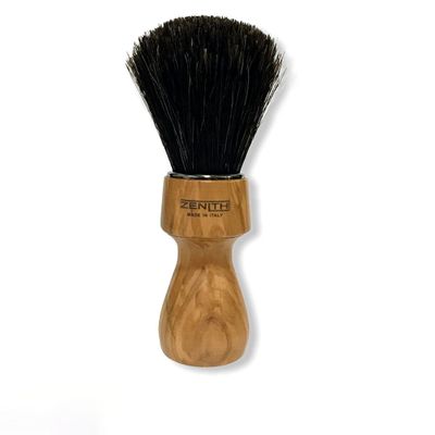 Zenith Shaving Brush with Horsehair and Olive Wood Handle - Made in Italy